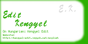 edit kengyel business card